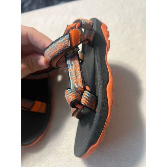 Teva Orange And Grey Sandals Kids Size 10 Toddler - Picture 2 of 11